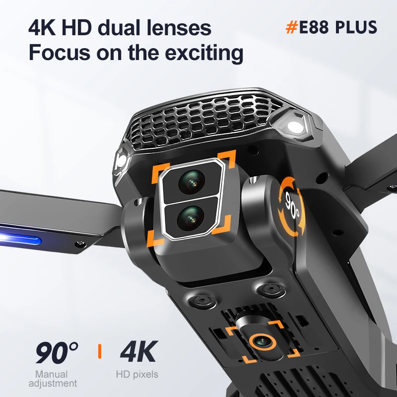 New E88 Plus Quadcopter Drone: - đánh giá và giá Drone Camera Night Vision
