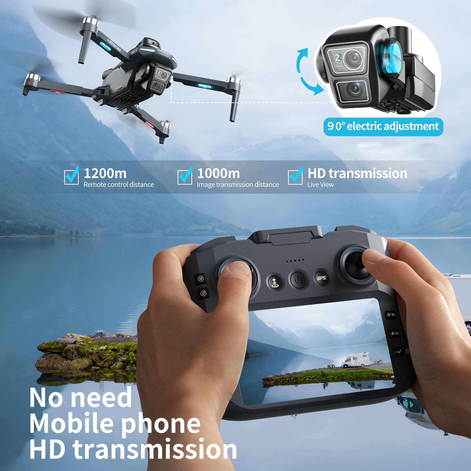 Original XT606 MAX GPS Drone 4 - đánh giá và giá Drone Camera Night Vision